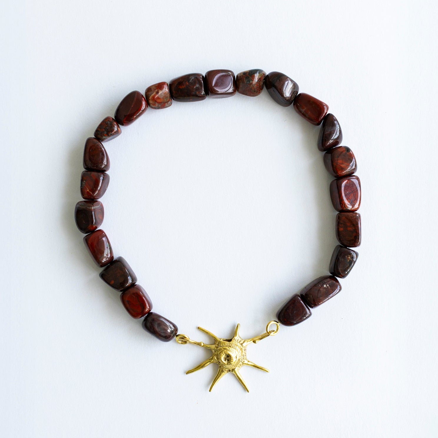 Colar Jaspe Vermelha e Estrela-do-Mar